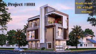 Corner House 20X60 | Career Hacks | 3ds Max Vray Files for Download