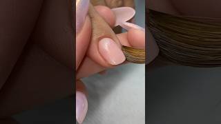 One bead acrylic overlay application on natural nails 💕