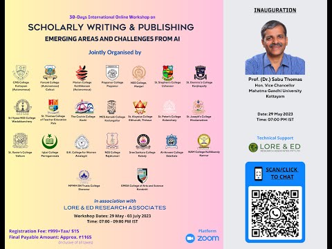 Scholarly Writing & Publishing: Emerging Areas & Challenges from AI | International Online Workshop
