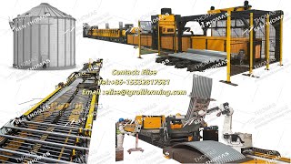 Rollforming line for farm grain bin | Farm grain bin roll bending machine