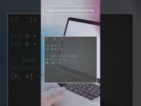 JS - How to swap the values of two variables using destructuring #JavaScript #Destructuring