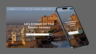How to Make Complete Responsive Travel Website | Responsive Website Using HTML CSS & JavaScript