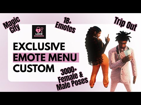 FiveM Love Dungeon Emote Menu | 3000+ Emotes | 18+ Emotes, Custom & Exclusive Animations | GTARP