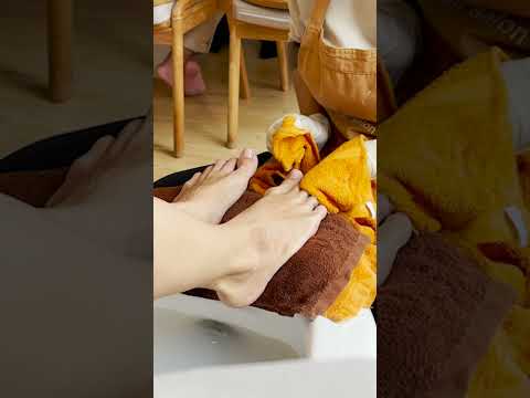 Trying Paraffin Foot Spa for the First Time! Relaxing Foot Massage with Scrubbing  #asmr