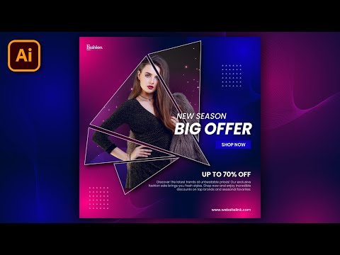 Social Media Post Design | Illustrator Tutorial | Beauty Banner Design | MAK Visuals