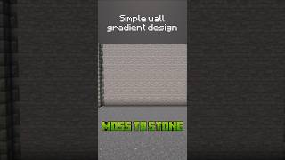 Simple wall gradient design | pt.1 |#minecraft #minecraftbuildingtutorial #minecraftinspiration #fyp