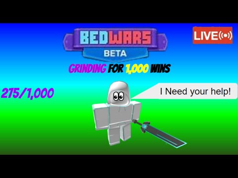 🔴LIVE | Grinding for 1k wins | Roblox Bedwars | Fan hang out!