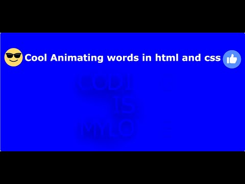 Pure CSS Animating words