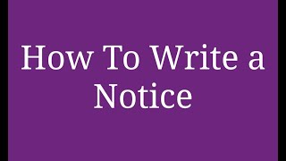 #BSEBHelp #10thExam2021 How to write a notice for board exams.