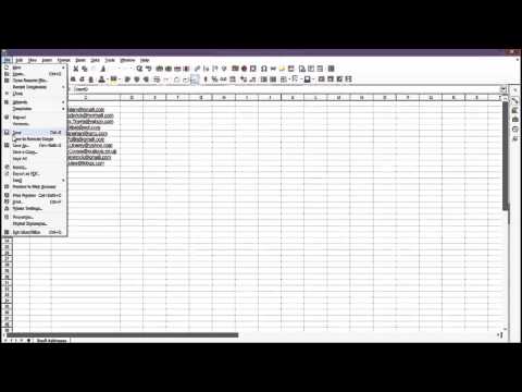 Creating a CSV File for Email Validation Using Openoffice and LibreOffice