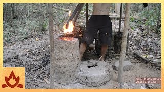 Primitive Technology: Simplified blower and furnace experiments