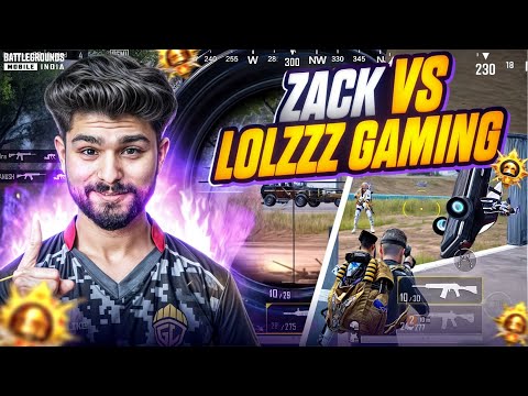 Zack vs LoLzZz Gaming In Conqueror Lobby 🔥 Intense 1v4 Clutches | Solo vs Squad Gameplay | BGMI
