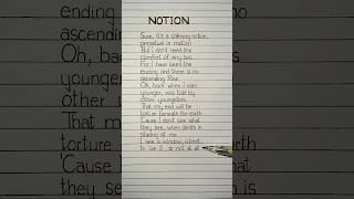 Notion Lyrics Song by The Rare Occasions #notion #therareoccasions #lyrics