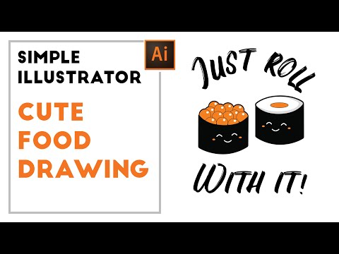 How to draw simple cute illustrations with quotes in Illustrator!