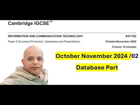 ICT 0417/2023/ October November / 02 - Database part