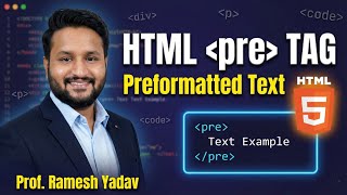 12. Preformatted text in HTML in Hindi | What is pre tag? How to use pre tag in HTML?