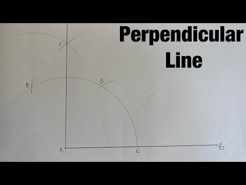 How To Construct A Perpendicular Line From The End Of A Line Using A Compass.