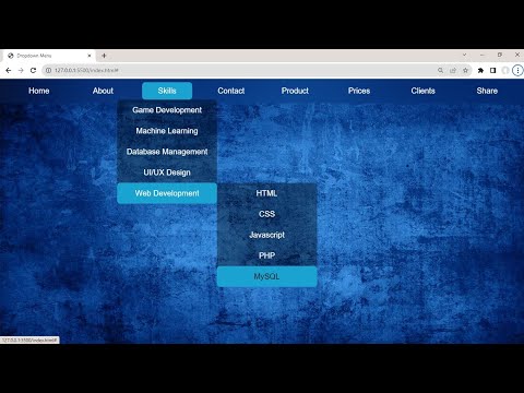 How To Make Drop Down Menu Using Only HTML & CSS || Simple Dropdown Menu || HTML Website Tutorials