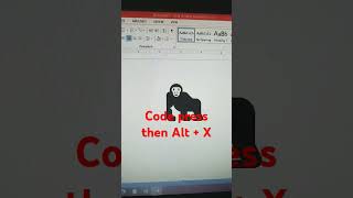 chimpanzee code in ms word#youtubeshorts #easycode #computer