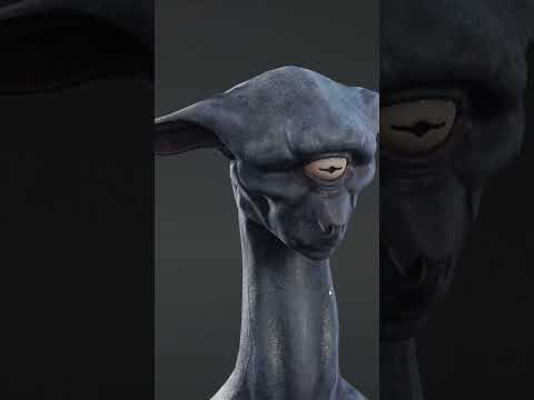 Zabezu - A creature I'm making for an unannounced VR game project. #lowpoly #blender #realtime