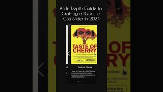 An In-Depth Guide to Crafting a Dynamic CSS Slider in 2024 #css_slider