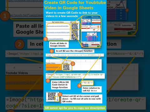 How to Make QR Codes for Youtube Videos in Google Sheets - Quick Guide Tutorial