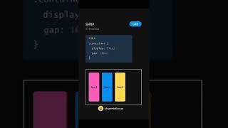 Gap Property CSS  #shorts #shortsfeed #css #tips #tricks #howto #coding #reels #learn #css