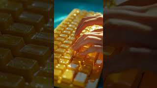 Shimmering KeysWhere Code Meets Art #CodeAsArt #KeyboardArt #DigitalGlow #AestheticTyping #ViralDesk