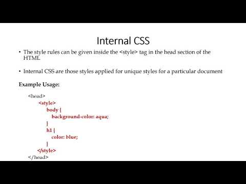 3 ways to include CSS in HTML Page