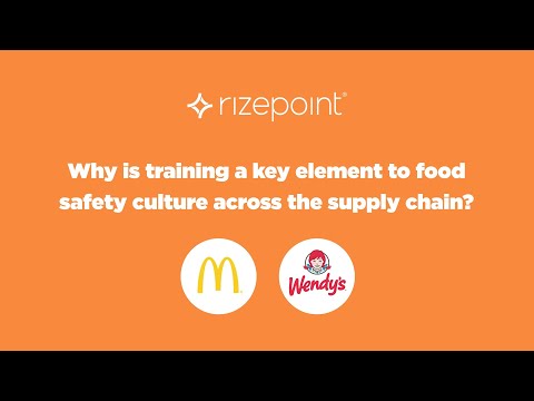 Why is training a key element to food safety culture across the supply chain?