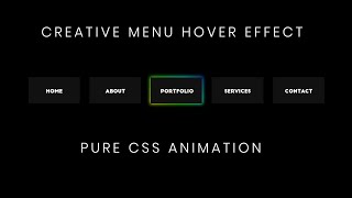 Creative CSS Menu Hover Effect | CSS Menu Hover Effects