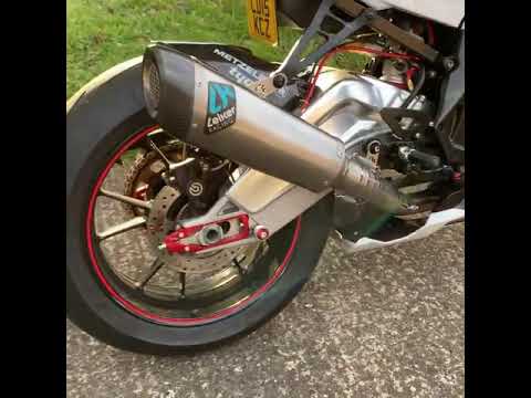 BMW S1000RR Titanium end can. 98db at 5.500RPM