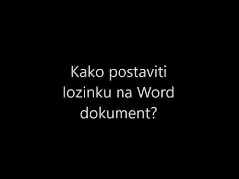 Word 2013: Kako postaviti lozinku na dokument?