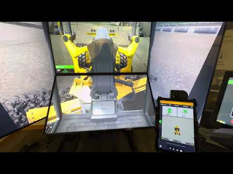 MOTORGRADER SIMULATOR!!! With #trimble gps 5 screens full motion.