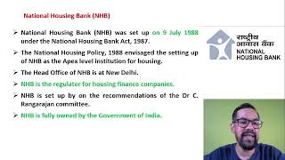 What is NHB | National Housing Bank | Objective & Role of NHB