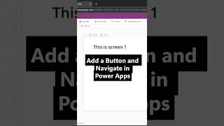 Power Apps: Add a Button & Navigate to a New Screen in 60 Seconds ✅ #powerapps #powerplatform
