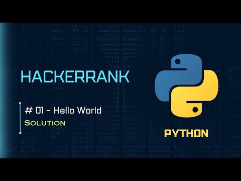 01: Say "Hello, World!" With Python | HackerRank Python Solutions | codescoot