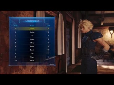 Final Fantasy VII Remake Darts Mini Game Perfect 6/6