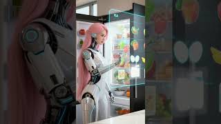 Humanoid Robot Elsa Restocks the Fridge! 🤖🥦 #ElsaRobot #HumanoidRobot #RobotHelper #SmartHome