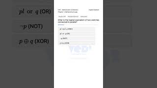 Logical OR Explained Parallel Switches 12th Math Logic