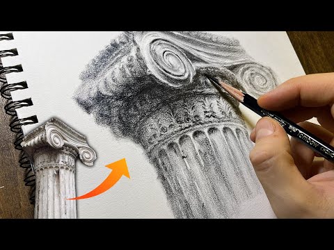 Unlock Your Drawing Skills with this Step-by-Step Ancient Ionic Column Tutorial