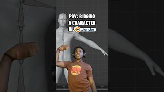 Rigging in blender be like.. #blender #3d