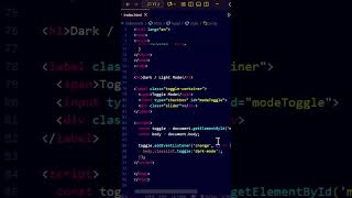 Dark / Light Mode Toggle | HTML & CSS Mini Project for Beginners