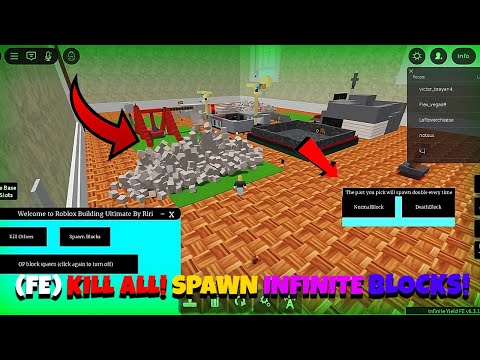 (FE) Welcome To Building Ultimate - OP CRASH Script, Spawn Infinite Blocks, KILL All! 🎯 🏆