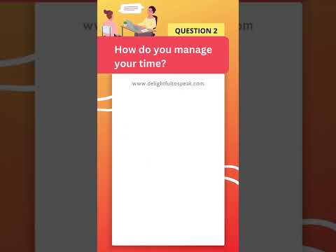 Time Management | IELTS Speaking | Conversation Practice | #youtubeshorts