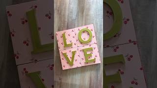DIY Valentine Home Decor Decoupage Craft Mod Podge #crafts #diy #tutorial