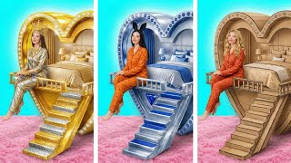 DIY HACKS vs VIP STYLE 🏠 Creative Room Makeover Challenge