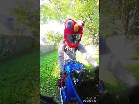 Such an angelic voice 😂 #gsxr1000 #motorcycle #singingbiker #funny #sportbike #elmo