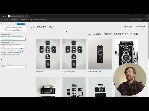 Theme Layout, Page Options and Background with Minimalio theme