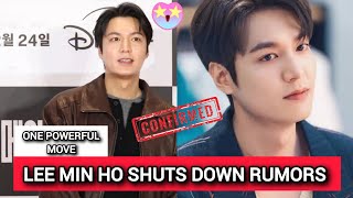 Lee Min Ho Shuts Down Rumors With One Powerful Move”